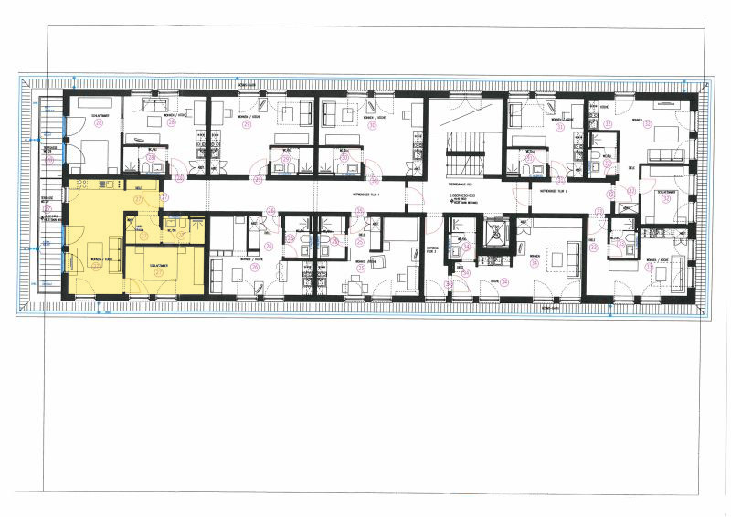 Attraktive 2 Zimmer mit Balkon in der Südstadt - Wohnung Nr.27 gelb markiert