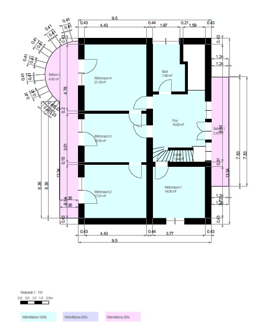 Jugendstilvilla mit viel Potential- ideal auch zum Wohnen und Arbeiten ! - Grundriss 1. OG ohne Gewähr