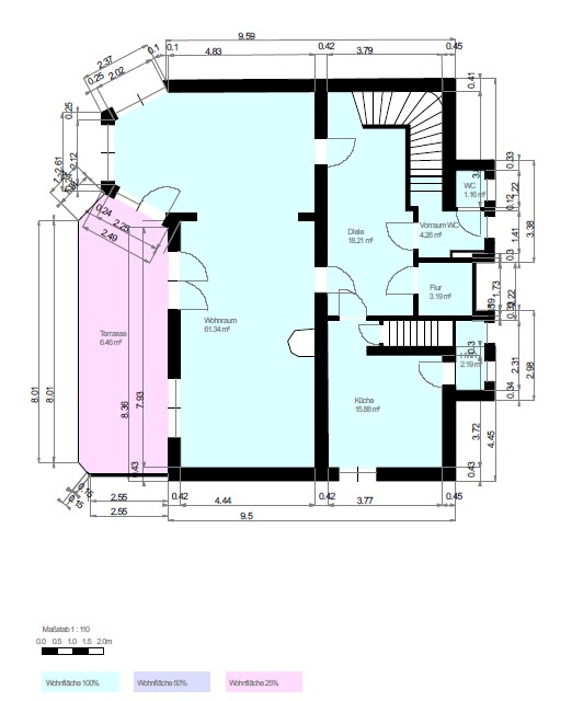 Jugendstilvilla mit viel Potential- ideal auch zum Wohnen und Arbeiten ! - Grundriss EG ohne Gewähr