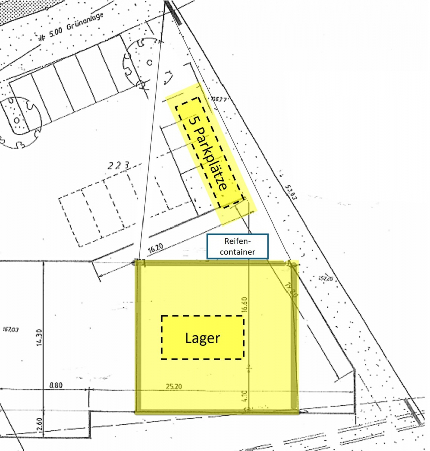 Teilfläche mit großzügiger Zufahrt im Industriegebiet Meckenheim! - Meckenheim_Plan_Vermietung_Lager